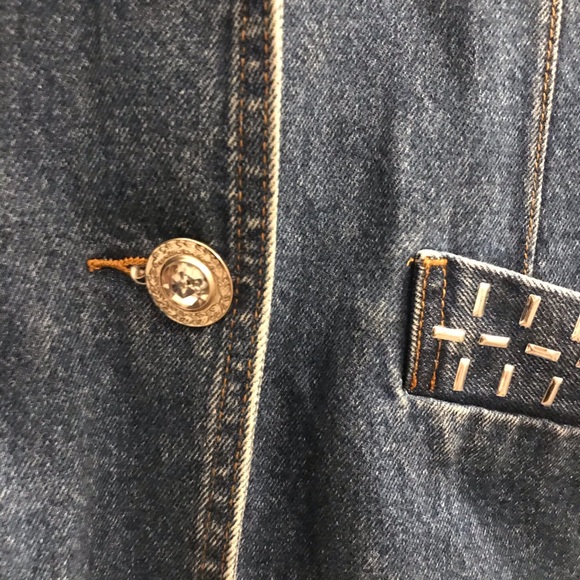 Vintage denim 1991 studded blazer size 8/10 - Picture 8 of 11